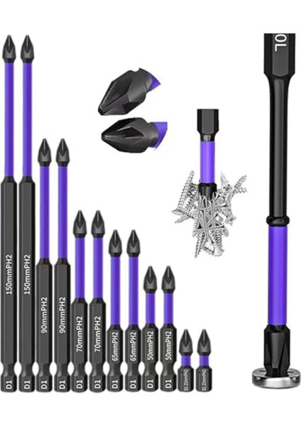 Kaymaz ve Darbeye Dayanıklı Uçlar ve Tornavida Uçları (2 Set) (Yurt Dışından) fiyatları