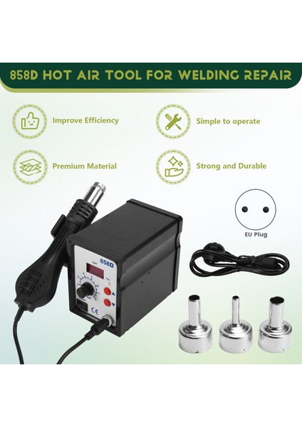 Sıcak Hava Aleti 858D Bga Yeniden Işleme Lehim Istasyonu Üfleyici Ab Fişi (Yurt Dışından) fırsatları