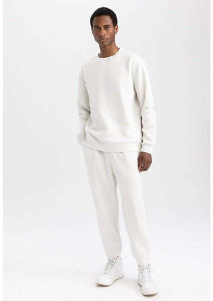 Fit Standart Fit Beli Bağcıklı Lastikli Paça Basic Düz Cepli Jogger Eşofman Altı Y2283AZ23AU