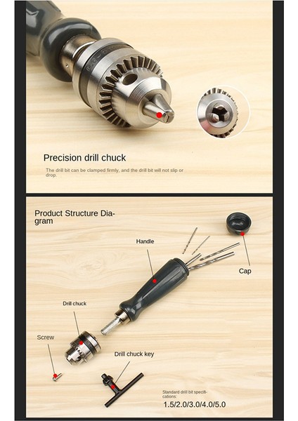 Ahşap, Mücevher, Ince El Sanatları Için Uygun Büyük El Matkabı El Aleti (Yurt Dışından) indirimleri