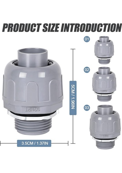 30 Adet 1/2 Inç Sıvı Geçirmez Konnektör Pvc (Yurt Dışından) modelleri