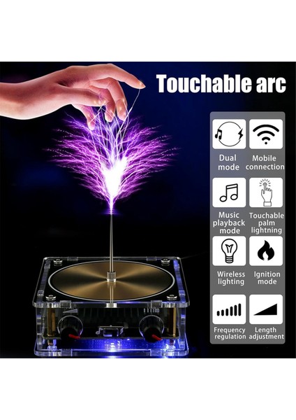 Bluetooth Müzik Teslabobin, Yapayyıldırım Ark Teslabobin, Ab Fişi (Yurt Dışından)