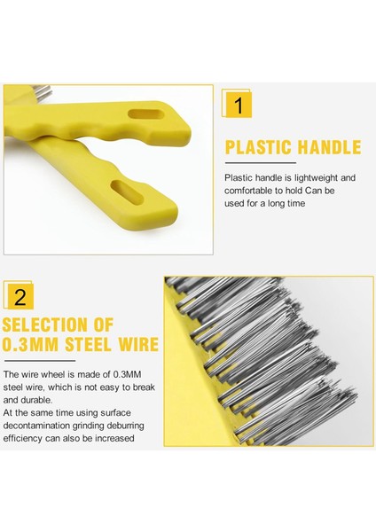 Tel Çizik Fırçası 8 Set, Saplı Paslanmaz Çelik 11 Inç (Yurt Dışından) modelleri