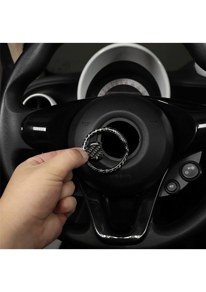 Smart 453 Fortwo 2016-2021 Için Araba Direksiyon Simidi Logosu Çıkartmaları (Yurt Dışından)