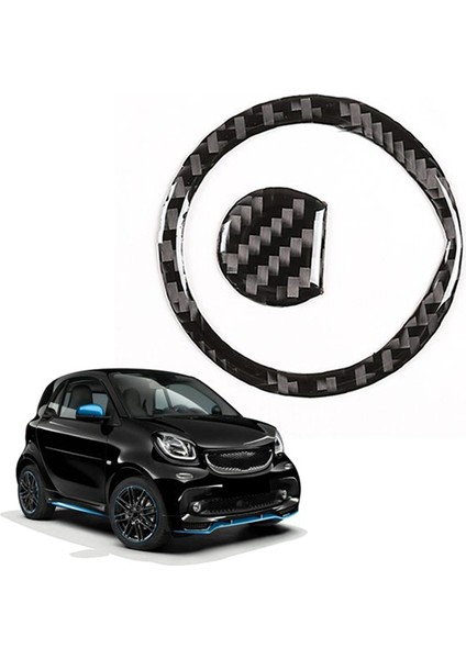 Smart 453 Fortwo 2016-2021 Için Araba Direksiyon Simidi Logosu Çıkartmaları (Yurt Dışından)