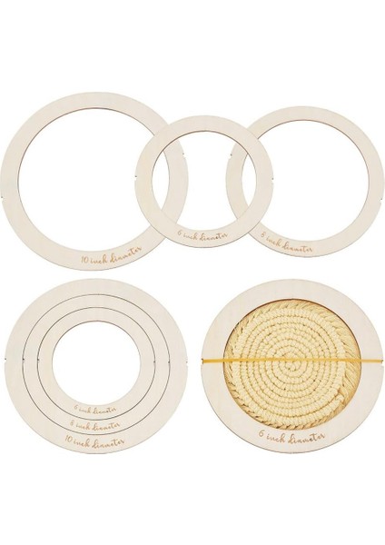 6 Adet Yuvarlak Makrome Kesme Kalıpları Ahşap Makrome Kesme Aleti (Yurt Dışından) fiyatları