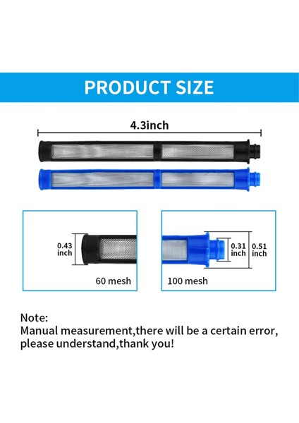 Havasız Sprey Tabancası Filtresi 287033 ve 287032 (12 Adet) (Yurt Dışından) fiyatları