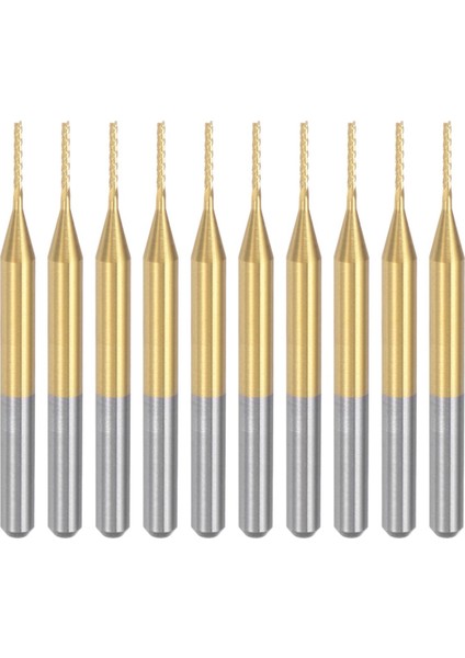 Pcb Makinesi Için 10 Adet Titanyum Kaplama Karbür, 1/8 Inç Şaft 0.8mm (Yurt Dışından)