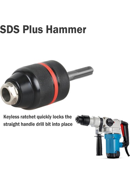 Sds-Plus Şaftlı 3 Çene Sds Chuck Adaptörü (Yurt Dışından)