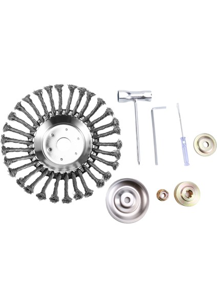 Tel Tekerlek + Sabitleme 7 Parçalı Set Çim Biçme Makinesi Tel Çim Biçme (Yurt Dışından)
