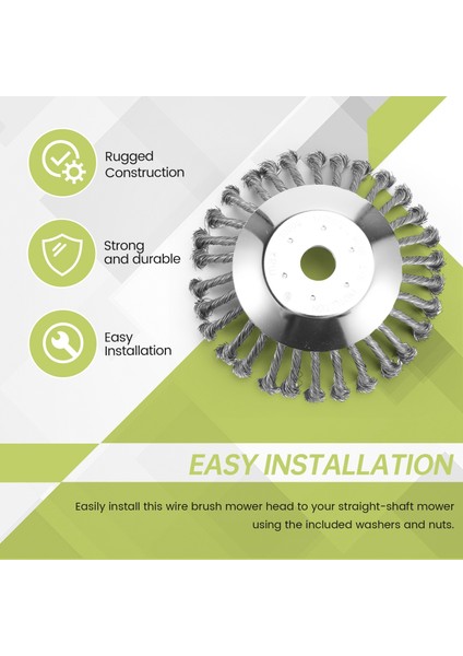 Tel Tekerlek + Sabitleme 7 Parçalı Set Çim Biçme Makinesi Tel Çim Biçme (Yurt Dışından) indirimleri