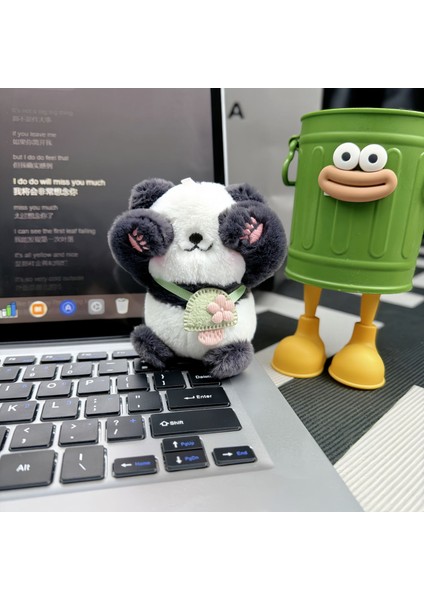 Sevimli Süper Sevimli Tombul Dev Panda Peluş Bebek Bebek Kolye Kadife Bebek Bebek Anahtarlık (Yurt Dışından)