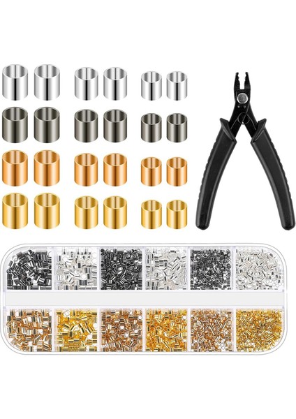 2200 Adet Takı Kıvrım Boncukları Kıvrım Tüpleri Kıvrım Pensesi ile (Yurt Dışından)