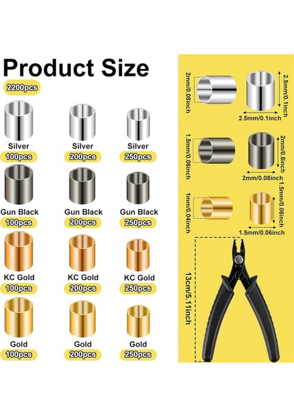 2200 Adet Takı Kıvrım Boncukları Kıvrım Tüpleri Kıvrım Pensesi ile (Yurt Dışından) fiyatları