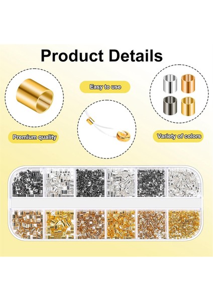 2200 Adet Takı Kıvrım Boncukları Kıvrım Tüpleri Kıvrım Pensesi ile (Yurt Dışından) modelleri