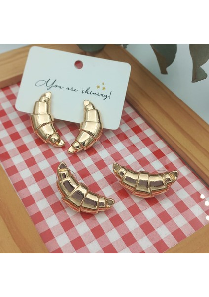 Kruvasan Çelik Küpe