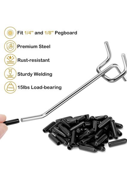 Pegboard Kancaları 26 Paket 4 Inç, Asmak Için, 1/4 Inçe Uygun (Yurt Dışından) modelleri