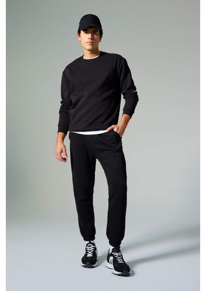 Fit Standart Fit Beli Bağcıklı Lastikli Paça Basic Düz Cepli Jogger Eşofman Altı Y2283AZ23AU