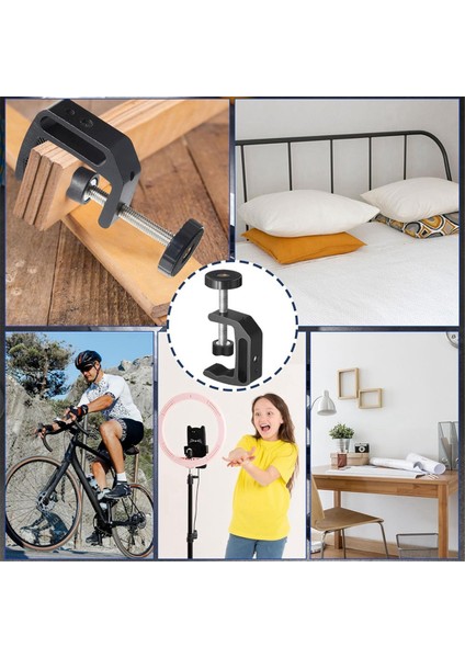 1/4 Inç ve 3/8 Inç Dişli Delikli 6 Adet Evrensel C Kelepçesi (Yurt Dışından) fiyatları