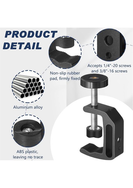 1/4 Inç ve 3/8 Inç Dişli Delikli 6 Adet Evrensel C Kelepçesi (Yurt Dışından) fırsatları