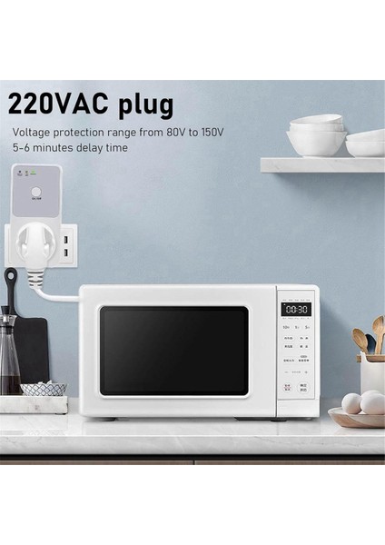 Koruyucu Voltaj Rölesi Elektrik Soketi, Ev Aletleri Için Ab Fişi (Yurt Dışından) indirimleri