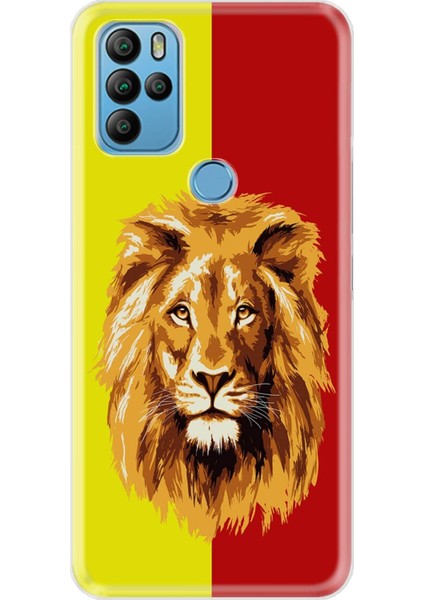 Gm 21 Pro Kılıf Pure Moderna Silikon Kapak Sarı Kırmızı Parçalı Aslan