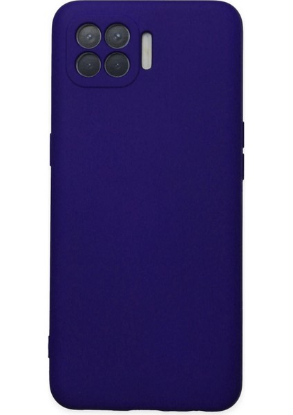 Reno 4 Lite Kılıf Nano Içi Kadife Silikon - Mor Svlrs