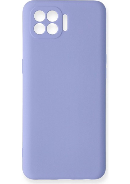 Reno 4 Lite Kılıf Nano Içi Kadife Silikon - Lila Svlrs
