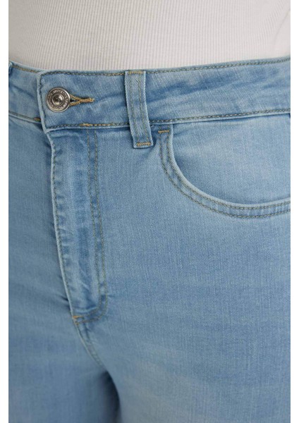 Mia Flare Fit Yüksek Bel Yırtmaçlı İspanyol Paça Uzun Jean Pantolon A5153AX23HS indirimleri