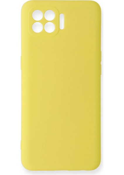 Reno 4 Lite Kılıf Nano Içi Kadife Silikon - Sarı Svlrs