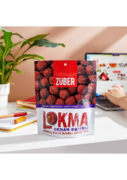 Lokma Orman Meyveli Kakaolu Fıstık Ezmeli Meyve Topu 96 gr x 6 Paket