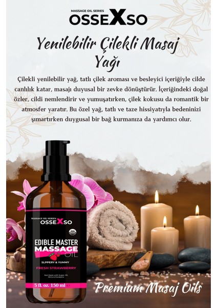 Doğal Çilekli Aromaterapi Masaj Yağı 150ML, Sağlıklı ve Ferahlatıcı Keyifli Deneyim