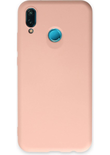 Huawei P20 Lite Kılıf Nano Içi Kadife Silikon - Pudra Svlrs