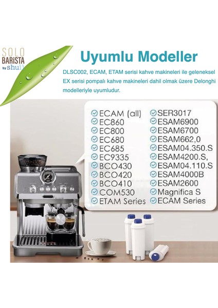 Pure Kafe DS012 - Delonghi DLSC002 Için Kahve Makinesi Su Filtresi 4 Adet fiyatları