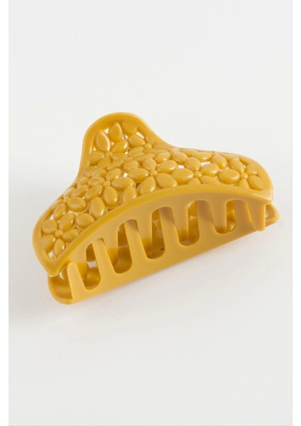 Oval Çiçek Renkli Mandal Toka 8 cm