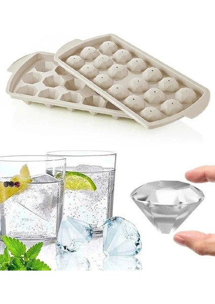 3'lü Buz Kalıbı Seti(Küre,Elmas,Kare) modelleri