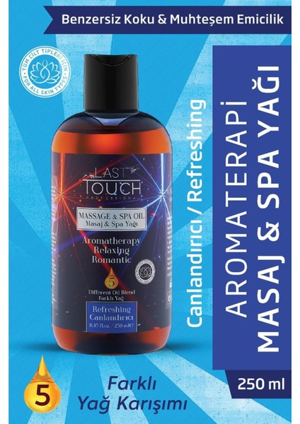 Aromaterapi Masaj Yağı 250 Ml, Canlandırıcı ve Seans Için Ideal
