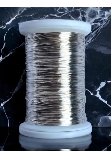 0.40 mm (100 Gram -90 Metre) Gümüşlü Filografi , Çiçek , Gelin , Takı ve Bijuteri Teli fiyatları