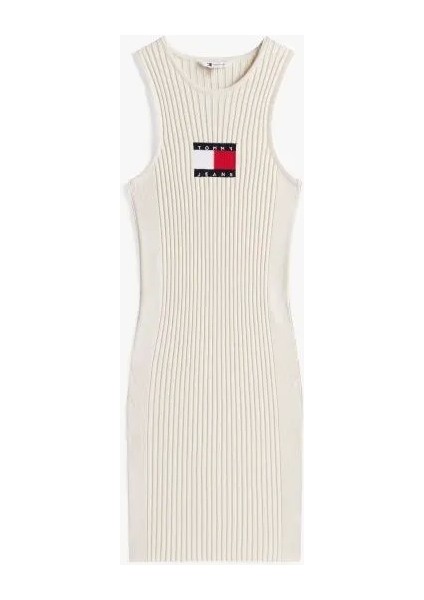 Tjw Flag Sweater Mını Dress Ext Kadın Beyaz Elbise DW0DW20877YBL indirimleri