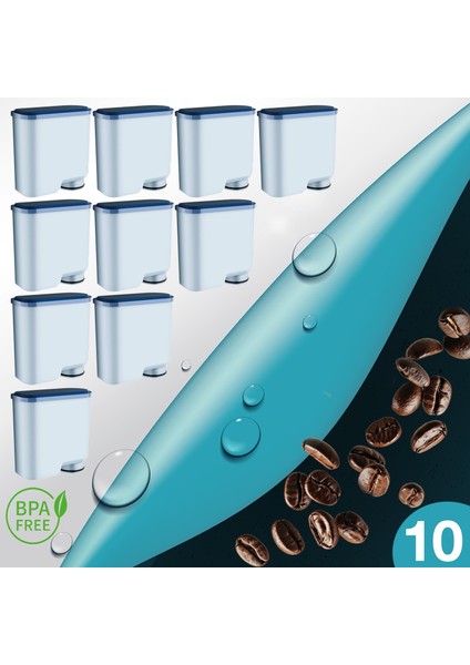 Pure Kafe Ph012 - Philips Saeco Aquaclean Için Kahve Makinesi Su Filtresi 10 Adet