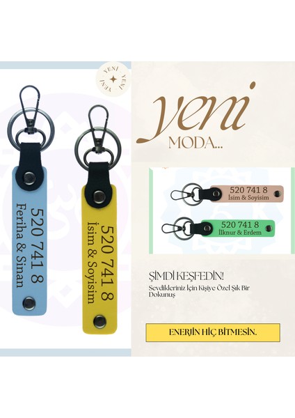 Koyu Turkuaz-Koyu Kahve, Kişisel Enerji Denge Getiren Sevdiğinizin Isme Özel 520 741 8 Anahtarlık fiyatları