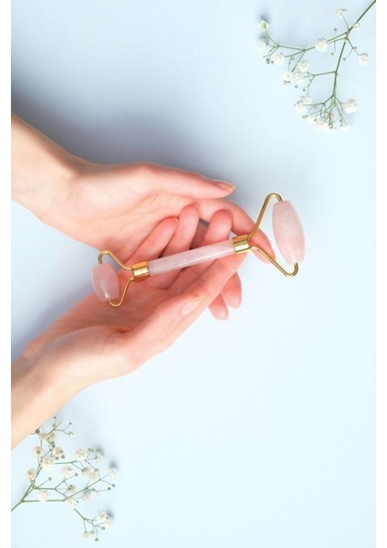 Pembe Kuvars Çift Taraflı Masaj Taşı, Cilt Canlandırıcı ve Güzelleştirici modelleri