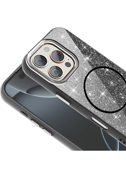 Iphone 15 Pro Telefon Kılıfı Simli Parlak Işıltılı Magsafe Destekli Kılıf fırsatları