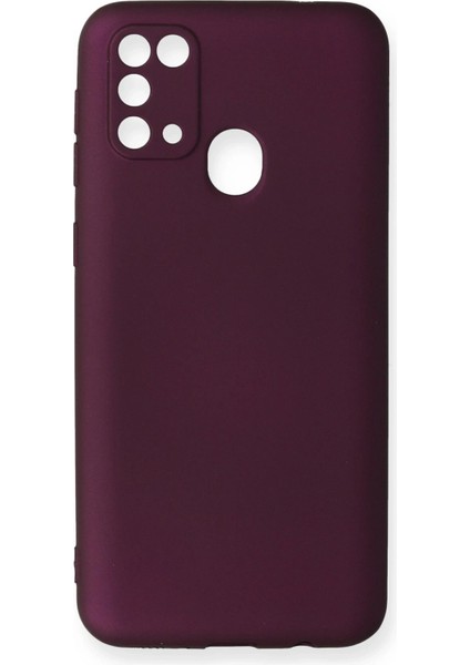 Samsung Galaxy M31 Kılıf First Silikon - Mürdüm Svlrs