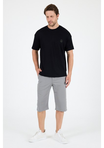 Oversize Bisiklet Yaka Kısa Kollu Erkek T-Shirt Salaş Rahat Kalıp, Yazlık Erkek Basic Tişört 7840