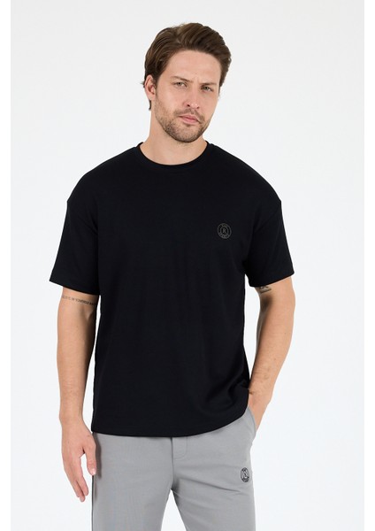 Oversize Bisiklet Yaka Kısa Kollu Erkek T-Shirt Salaş Rahat Kalıp, Yazlık Erkek Basic Tişört 7840 modelleri