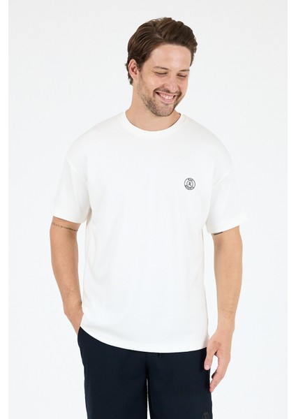 Oversize Bisiklet Yaka Kısa Kollu Erkek T-Shirt Salaş Rahat Kalıp, Yazlık Erkek Basic Tişört 7840