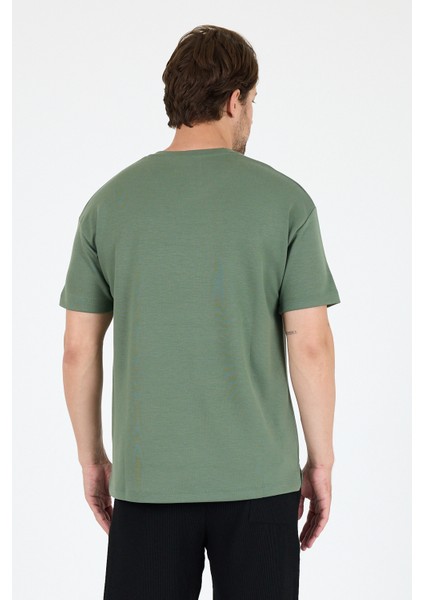 Oversize Bisiklet Yaka Kısa Kollu Erkek T-Shirt Salaş Rahat Kalıp, Yazlık Erkek Basic Tişört 7840