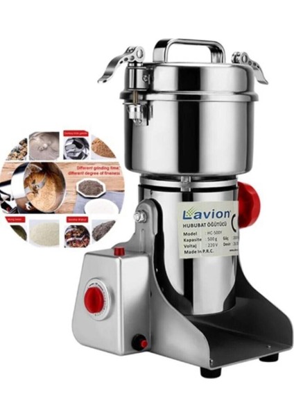 Lavion HC500 gr Yüksek Devirli Hububat Baharat Öğütücü