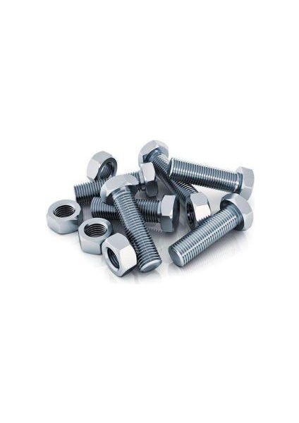 Netpen Galvanizli M12X40 mm Cıvata, M12 Çelik Somun 30'ar Adet